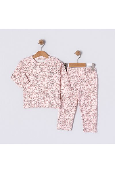 cimcim baby Spotted Baby Girl Kids Gift Pajama Set 0-3 Years