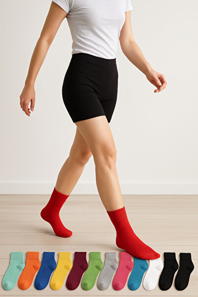 Atacık Çorap 12 чифта унисекс чорапи без шарки, цветни чорапи до глезена, подходящи за пране, полутенис чорапи