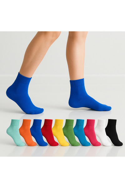 Atacık Çorap 12 чифта унисекс чорапи без шарки, цветни чорапи до глезена, подходящи за пране, полутенис чорапи