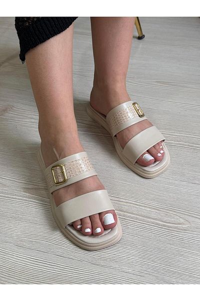 DERİ KABUSU Croco Patterned Women's Slippers T-001