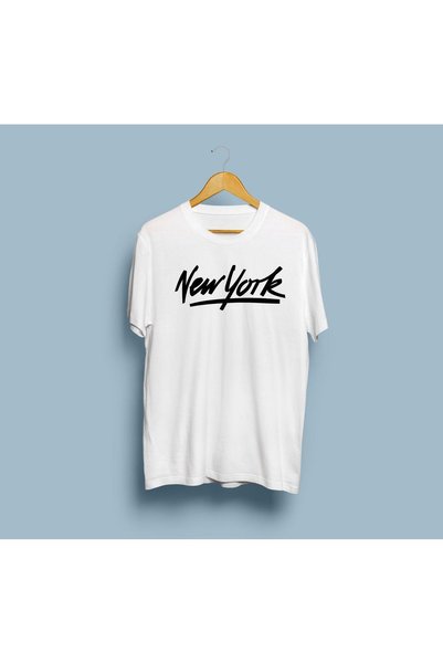 Generic Brand Oversized unisex T-shirt με στάμπα Νέας Υόρκης