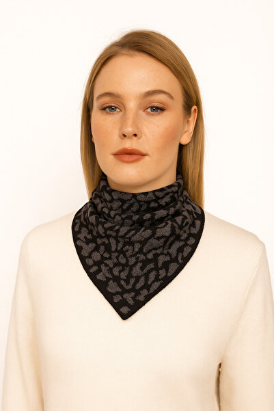 Sebir Moda Леопардовий візерунок Трикотажний шарф