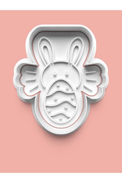 AKTASTORE قالب بسكويت على شكل أرنب على شكل بيضة وقالب عجينة السكر