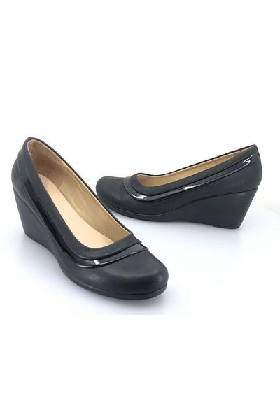 KCMN Ayakdaş 740-2 Women's Wedge Heel Classic Shoes Black