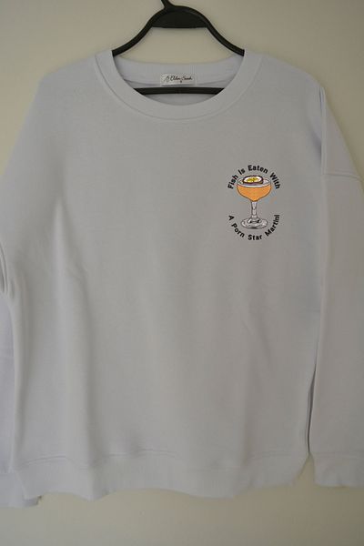 EldenStitch Φούτερ P. Star Martini Κεντημένο Unisex Oversize