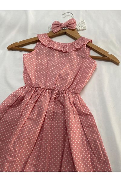 TNY Polka Dot Printed Girl's Dress