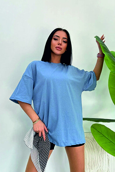 HOFFNUNG Unisex Μπλουζάκι Over Size - Μπλούζα με Στρογγυλή Λαιμόκοψη, Boyfriend Κοπής