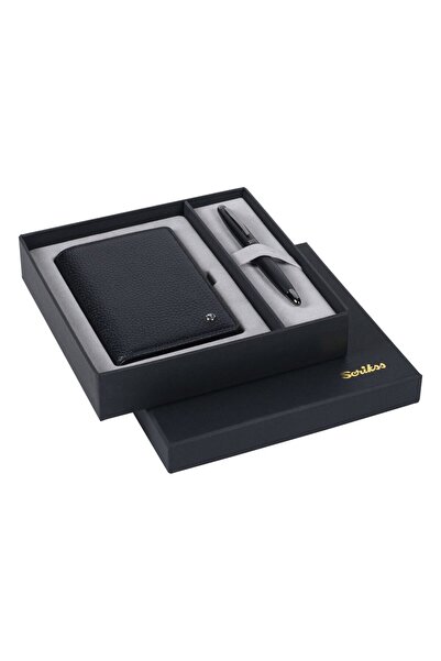 Scrikss Dr235 Hediyelik Set Dolma Kalem 88 Knight Mat Siyah & Jotter Siyah