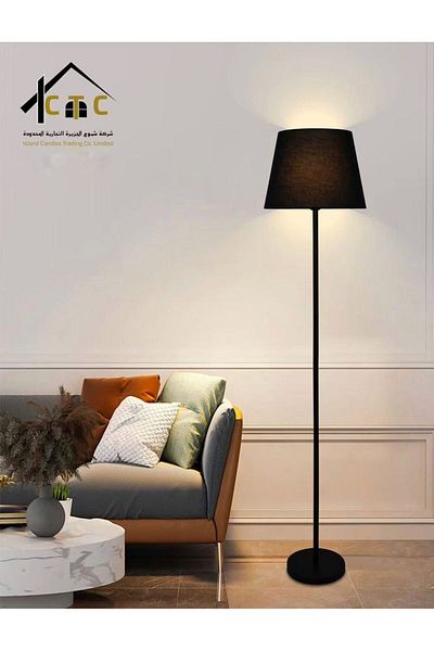 ICTC Floor lamp black color 145cm high modern and simple design suitable for home or office