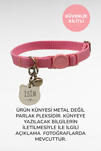 CARAMELOS İSİMLİ KEDİ TASMASI KEDİ İSİMLİK KİŞİYE ÖZEL-EKO SERİSİ