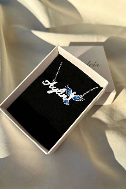 Sardeis 925 Ayar Gümüş Anka Kuşu Tasarımlı Kişiye Özel İsimli Kolye – Kadın Gümüş Kolye Hediye