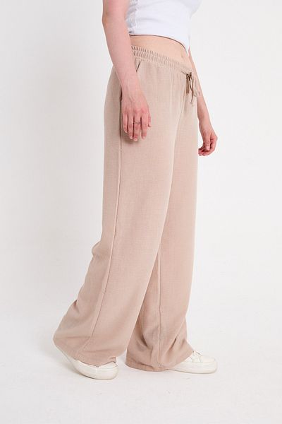 GRİMALDİ Linen Blended Loose Cut Trousers