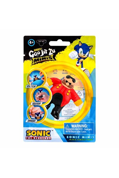 TOYFEST Goojitzu Squishi Esnek Uzayan Yumuşak Sonic Mini Tekli Figür - Dr Robotnik - 5 CM