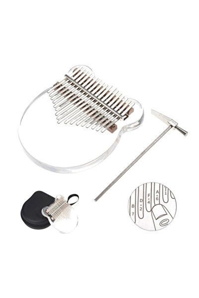 Generic طقم لوحة بيانو كاليمبا إبهامي بـ 17 مفتاحًا