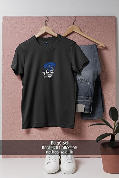 Bahriyeli Collection Unisex T-Shirt with Oversize Sailor Skull Design