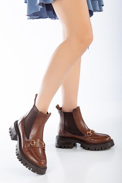 SUİNS SHOES Suins Eleta Γυναικείες Μπότες με Ελαστικά Πλαϊνά και Λεπτομέρεια Πόρπης