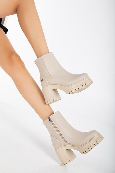 SUİNS SHOES Γυναικείες μπότες Suins Palermo με χοντρό τακούνι