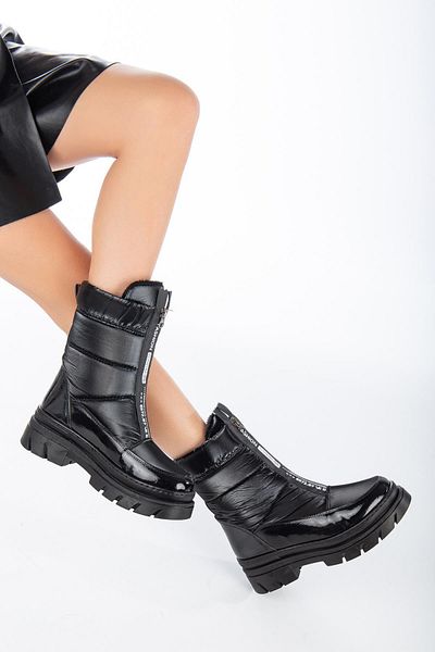 SUİNS SHOES Cizme de zăpadă cu fermoar în față cu pene de mânz Suins Benard pentru scufundări