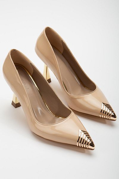 SUİNS SHOES Дамски обувки на висок ток от лачена кожа Caressa - заострен дизайн