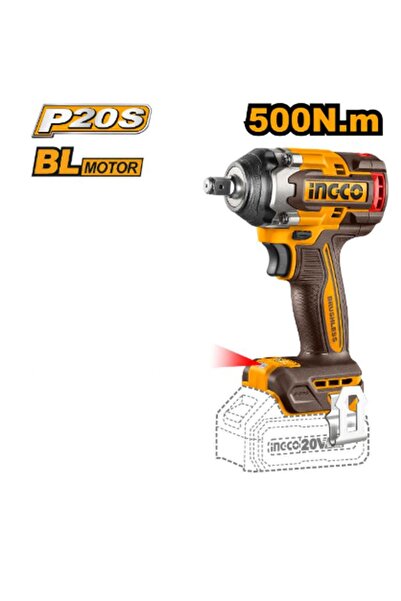 Ingco Κρουστικό Δράπανο 20 V BL 1/2 500 Nm CIWLI 20501