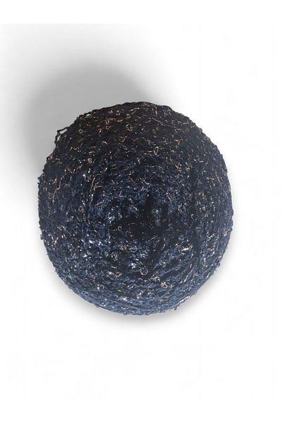 Ece Örgü Tasarım Atölyesi Δύο στρώσεις Navy Blue Thin Italian Boucle Between Silver Glitter Mix Καλοκαιρινό πλεκτό νήμα χειρός (200 GR.)