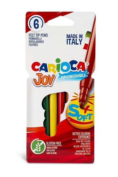 Caramell Carioca Joy - 6-Piece Super Washable Felt Tip Crayons