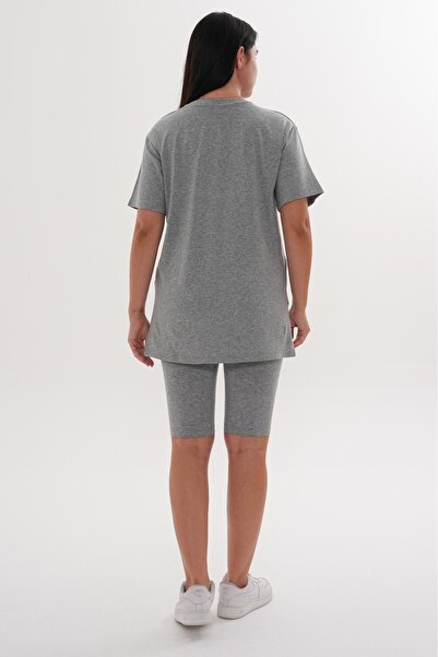 BIG LESSON Maternity Stretchy Cotton Adjustable Waist Leggings Shorts Set