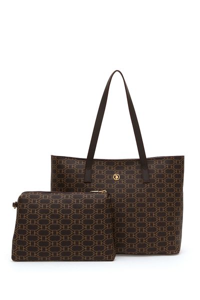U.S. Polo Assn. Women's Brown Makeup Bag Shoulder Bag 50311548-Vr029