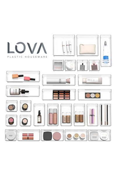 Lova 12 Parça Çok Amaçlı Çekmeceiçi Düzenleyici Organizer (ŞEFFAF) (2 SET)