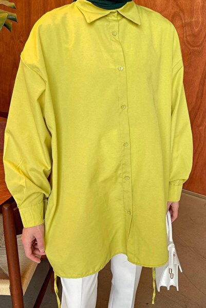 lamelif Oversize Shirt Oil Green