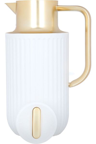 Everest Laura Thermos Matte White With Golden Handle 1.6 Litres