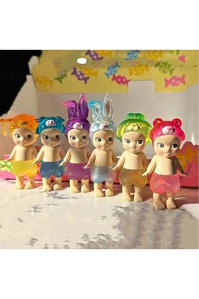 Miniso Random 3pcs Sonny Angel Doll Candy House Series Blind Box Cute Doll Keychain Pendant Trendy Handmade