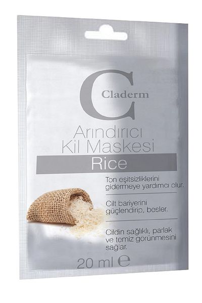 Claderm 20 ml Clay Mask Sachet - Arroz