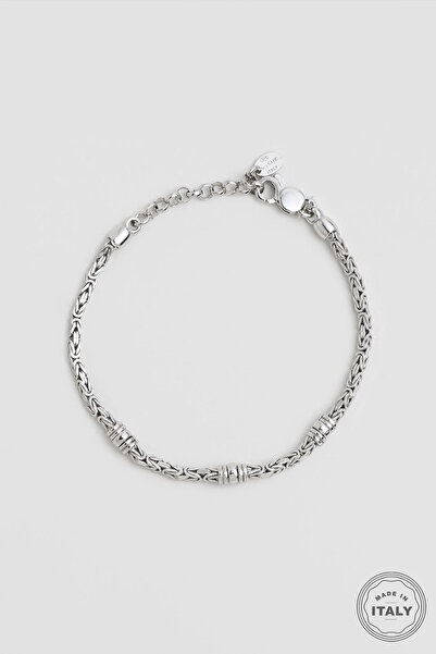 So CHIC... İtalyan 21 Cm Gümüş Erkek Kral Zincir Bileklik