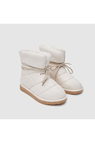 TOGO Bej Kadın Puffer Giydirmeli Casual Bot [060019]