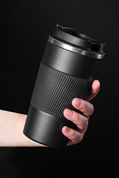 Weather Forecast 304 L Locked Steel Matte Black 510 ml Coffee Thermos Mug Cin405Sy