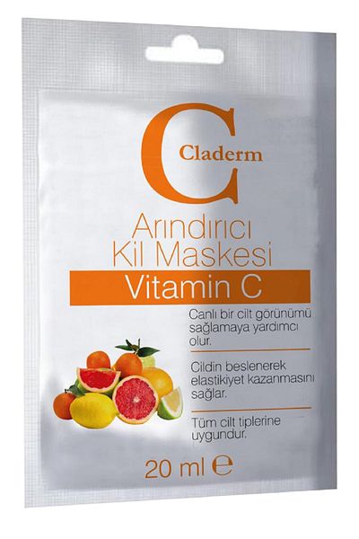 Claderm Clay Mask 20 ml Sachet - Vitamin C