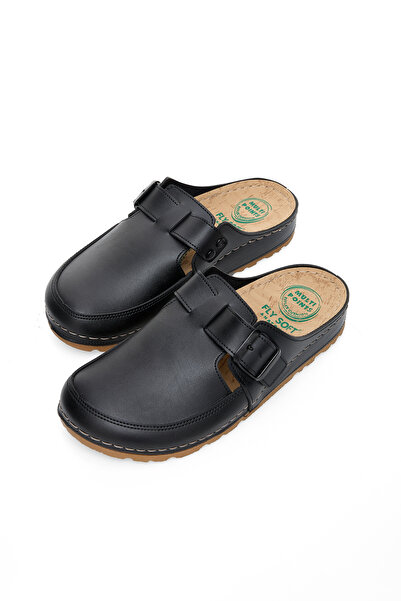 XJIM Унісекс щоденні чорні анатомічні тапочки з закритою підошвою для лікарів та медичного персоналу