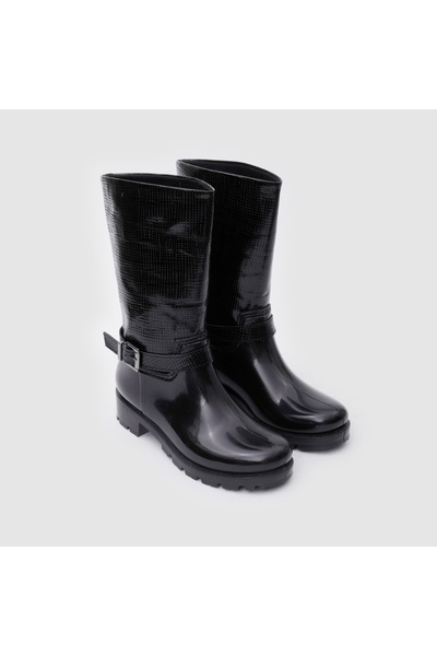 TOGO Siyah Rugan Kadın Yağmur Botu [051571] – Suya Dayanıklı, Kolay Giyimli Kaymaz Taban