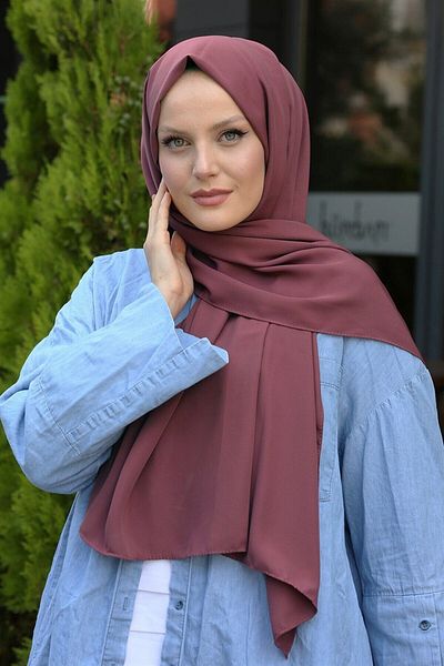 Stella Eşarp Γυναικείο σκούρο σάλι από μετάξι Medina