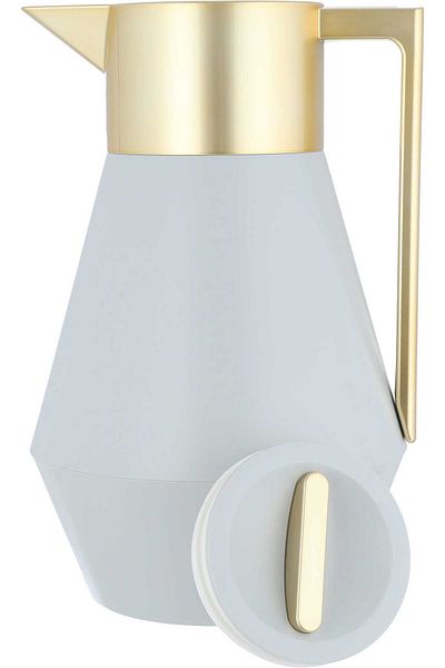 Everest Lydia Thermos Light Gray Gold Handle 1 Litre