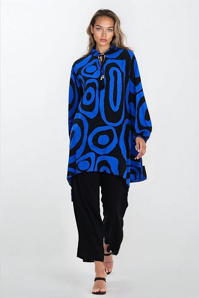 VAGGON Bluză și pantaloni Saks Hakim pentru damă, set de top și pantaloni de mărime mare Vs00349