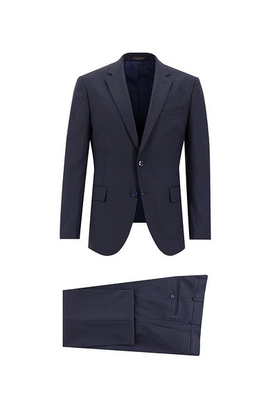 Abdullah Kiğılı Classic Striped Slim Fit Woolen Suit