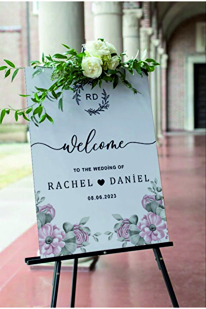 Baskı Madeni KİŞİYE ÖZEL 50x70 CM DÜĞÜN & NİŞAN & KINA KARŞILAMA PANOSU- KİŞİ...