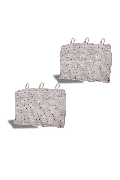 3nbe Women's Colorful Undershirt Combed Cotton 3 Pieces Mixed Color