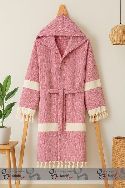 Fabric Box Μπουρνούζι Peshtemal από 100% φυσικό βαμβάκι / Ρόμπα / Πετσέτα παραλίας