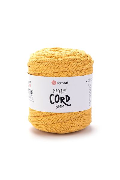 Yarnart Κορδόνι Macrame 5 mm - Μακραμέ Πλεκτό Χέρι Μουστάρδα-764
