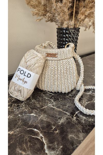 BD fold yarn Korean Model Bag Kit - Marilyn - Polyester Macrame No.3 Bag Knitting Kit