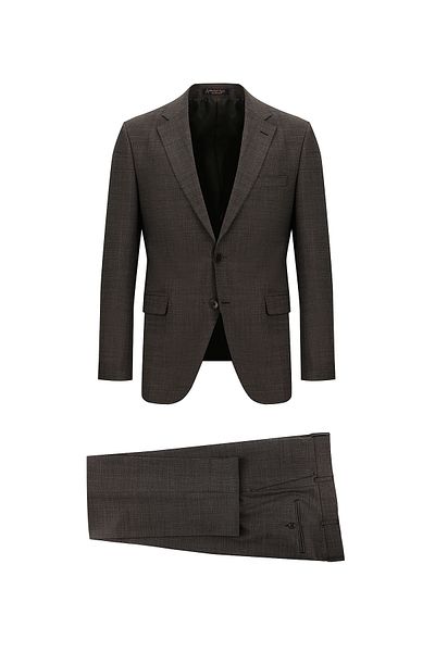 Abdullah Kiğılı Slim Fit Slim Fit Woolen Classic Patterned Suit