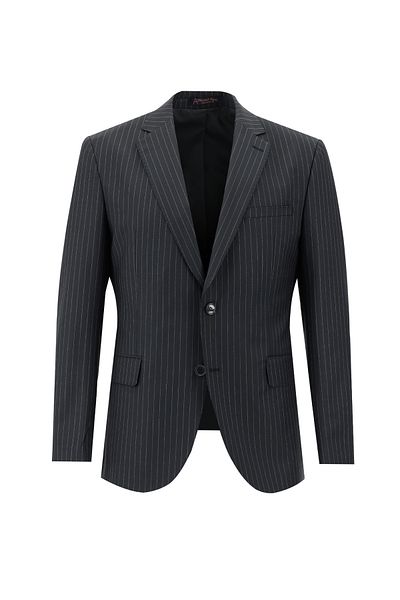 Abdullah Kiğılı Slim Fit Slim Fit Woolen Classic Striped Suit